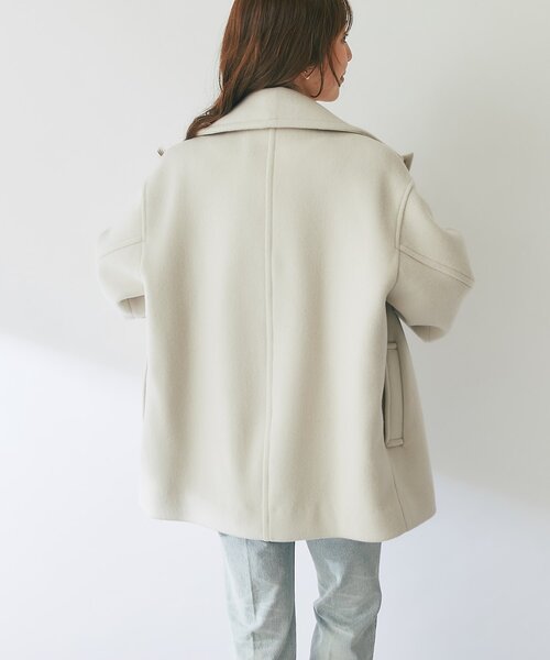 La boutique BonBon(ラブティックボンボン)の「【再販】ロイヤルビーバーメタル釦ピーコート(ピーコート・レディース・ネイビー/アイボリー・FREE)」の5枚目の写真
