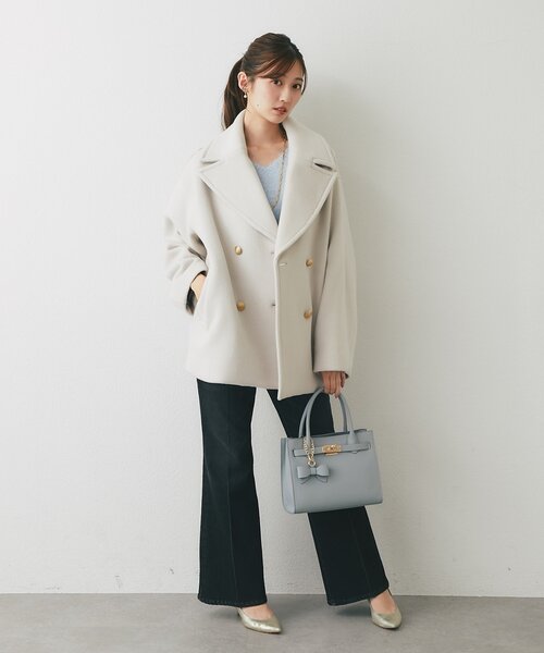 La boutique BonBon(ラブティックボンボン)の「【再販】ロイヤルビーバーメタル釦ピーコート(ピーコート・レディース・ネイビー/アイボリー・FREE)」の16枚目の写真