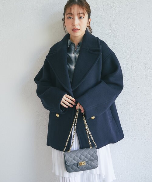 La boutique BonBon(ラブティックボンボン)の「【再販】ロイヤルビーバーメタル釦ピーコート(ピーコート・レディース・ネイビー/アイボリー・FREE)」の19枚目の写真