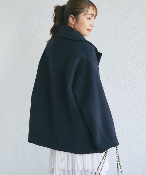 La boutique BonBon(ラブティックボンボン)の「【再販】ロイヤルビーバーメタル釦ピーコート(ピーコート・レディース・ネイビー/アイボリー・FREE)」の22枚目の写真