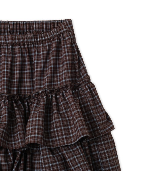 atmos pink（アトモスピンク）の「atmos pink Plaid Tiered Skirt / アトモス ピンク ティアード スカート（スカート・レディース・ミント/ブラウン・FREE）」の13枚目の写真