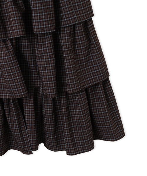 atmos pink（アトモスピンク）の「atmos pink Plaid Tiered Skirt / アトモス ピンク ティアード スカート（スカート・レディース・ミント/ブラウン・FREE）」の14枚目の写真