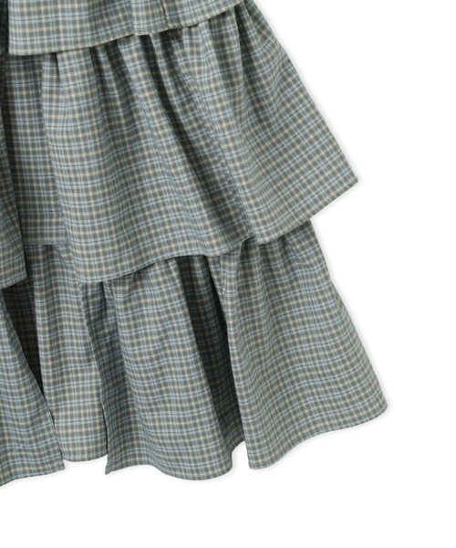 atmos pink（アトモスピンク）の「atmos pink Plaid Tiered Skirt / アトモス ピンク ティアード スカート（スカート・レディース・ミント/ブラウン・FREE）」の10枚目の写真