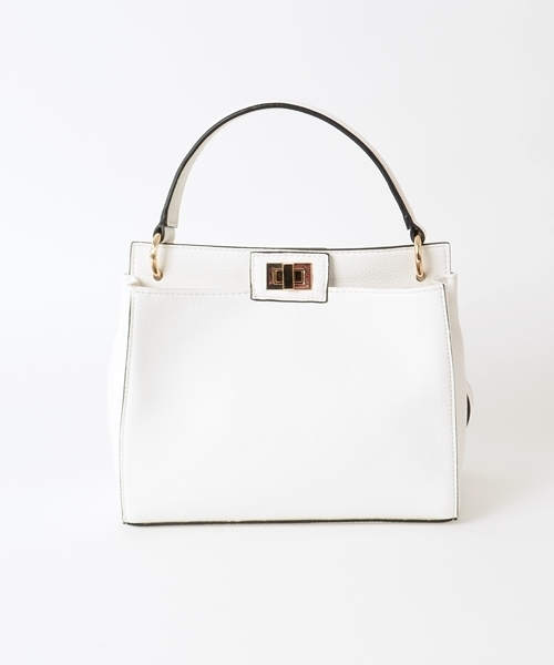 Khaju（カージュ）の「《一部予約》Khaju: 2ポケットバッグ■（ショルダーバッグ・レディース・ホワイト/ブラック/レッド/ベージュ・ONE SIZE）」の5枚目の写真