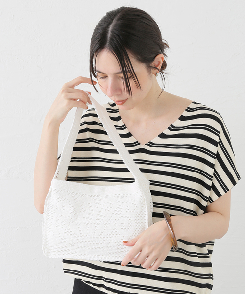 Nananita(ナナニータ)の「NANANITA/ナナニータ FOUNTAIN CROCHET BAG バッグ(ショルダーバッグ・レディース・ブラック/アイボリー・FREE)」の9枚目の写真