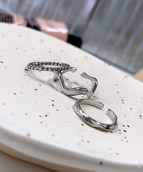 almo（アルモ）の「【466937】王道シンプルシルバーリング3点セット(RO)（リング・レディース・シルバー系1/シルバー系2・FREE）」の6枚目の写真