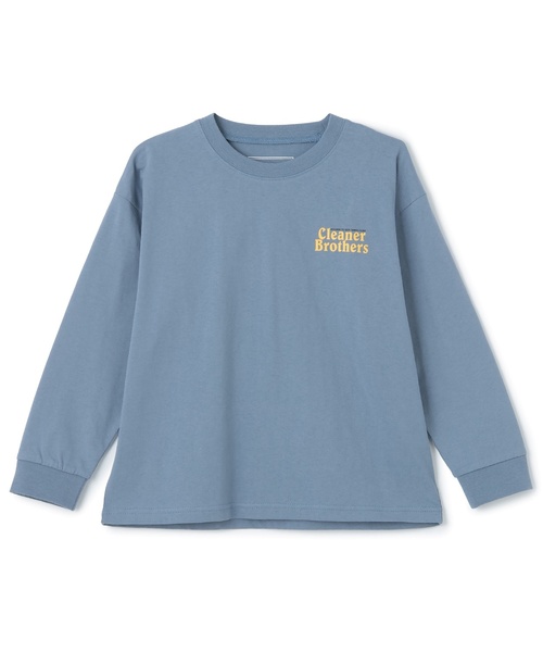 and D. petit main（アンドディープティマイン）の「【親子リンク】【365D.】OFUZAKEワイド長袖Tシャツ（Tシャツ/カットソー・キッズ・オフホワイト/グレイッシュベージュ/サックスブルー/ネイビー/ライトグレー・100cm/90cm/140cm/120cm/110cm/130cm）」の9枚目の写真