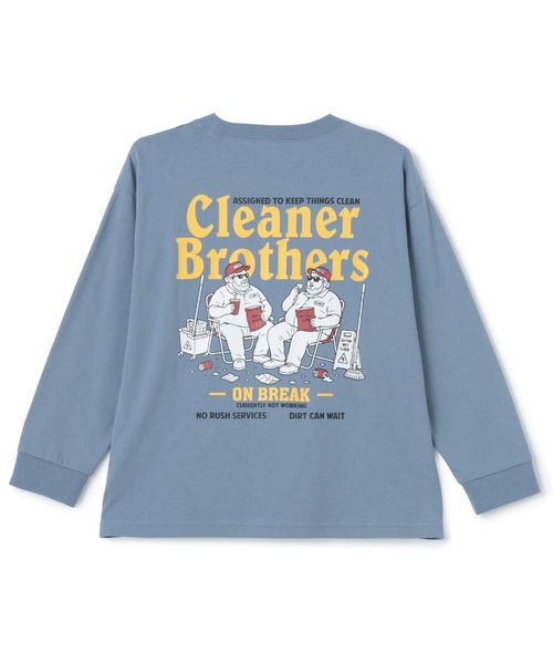 and D. petit main（アンドディープティマイン）の「【親子リンク】【365D.】OFUZAKEワイド長袖Tシャツ（Tシャツ/カットソー・キッズ・オフホワイト/グレイッシュベージュ/サックスブルー/ネイビー/ライトグレー・100cm/90cm/140cm/120cm/110cm/130cm）」の10枚目の写真
