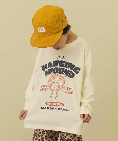 and D. petit main（アンドディープティマイン）の「【親子リンク】【365D.】OFUZAKEワイド長袖Tシャツ（Tシャツ/カットソー・キッズ・オフホワイト/グレイッシュベージュ/サックスブルー/ネイビー/ライトグレー・100cm/90cm/140cm/120cm/110cm/130cm）」の11枚目の写真