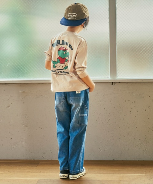 and D. petit main（アンドディープティマイン）の「【親子リンク】【365D.】OFUZAKEワイド長袖Tシャツ（Tシャツ/カットソー・キッズ・オフホワイト/グレイッシュベージュ/サックスブルー/ネイビー/ライトグレー・100cm/90cm/140cm/120cm/110cm/130cm）」の22枚目の写真