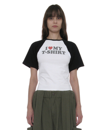 バットスリーブ ILTプリンテッドTシャツ_ホワイト