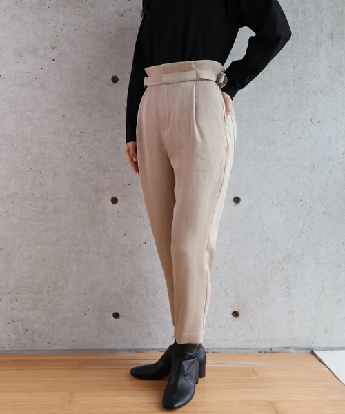 etre relie(エトレリー)の「ツムギートテーパードパンツ(その他パンツ・レディース・チャコールグレー/ベージュ・SMALL/MEDIUM)」の4枚目の写真