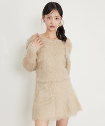 rienda（リエンダ）の「フラッフィーニットセットアップ 秋服　冬服（セットアップ）」