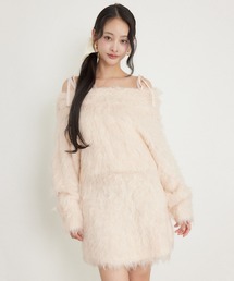 rienda（リエンダ）の「フラッフィーニットセットアップ 秋服　冬服（セットアップ）」