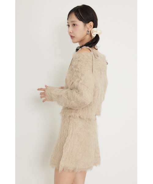 rienda(リエンダ)の「フラッフィーニットセットアップ 秋服 冬服(セットアップ・レディース・ピンク/ベージュ/ホワイト・FREE)」の13枚目の写真