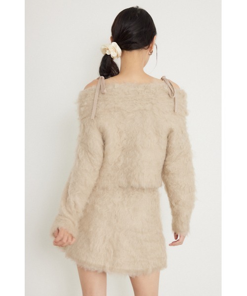 rienda(リエンダ)の「フラッフィーニットセットアップ 秋服 冬服(セットアップ・レディース・ピンク/ベージュ/ホワイト・FREE)」の14枚目の写真