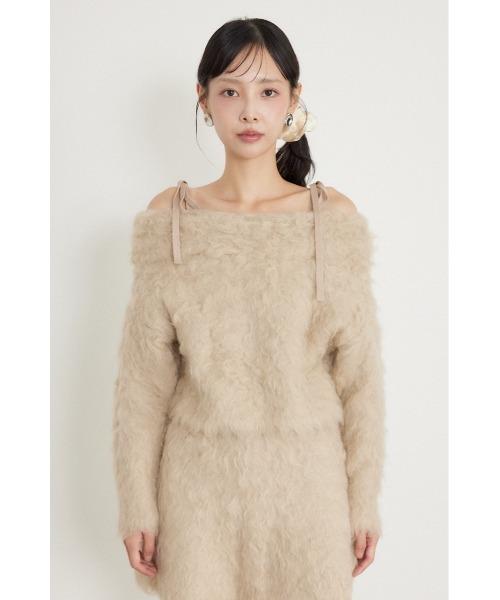 rienda(リエンダ)の「フラッフィーニットセットアップ 秋服 冬服(セットアップ・レディース・ピンク/ベージュ/ホワイト・FREE)」の19枚目の写真