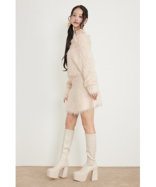 rienda(リエンダ)の「フラッフィーニットセットアップ 秋服 冬服(セットアップ・レディース・ピンク/ベージュ/ホワイト・FREE)」の22枚目の写真