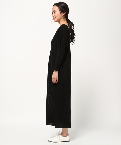 FRAMeWORK(フレームワーク)の「リブアミ ロングワンピース◆(ワンピース・レディース・グレー/ホワイト/ブラック・FREE)」の8枚目の写真