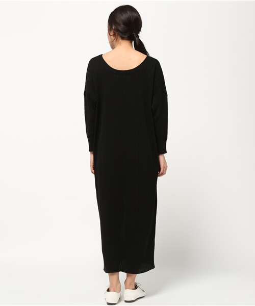 FRAMeWORK(フレームワーク)の「リブアミ ロングワンピース◆(ワンピース・レディース・グレー/ホワイト/ブラック・FREE)」の9枚目の写真