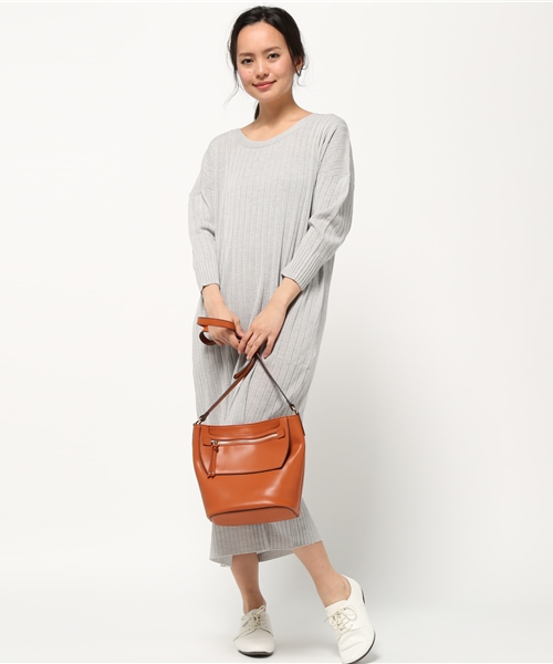 FRAMeWORK(フレームワーク)の「リブアミ ロングワンピース◆(ワンピース・レディース・グレー/ホワイト/ブラック・FREE)」の13枚目の写真