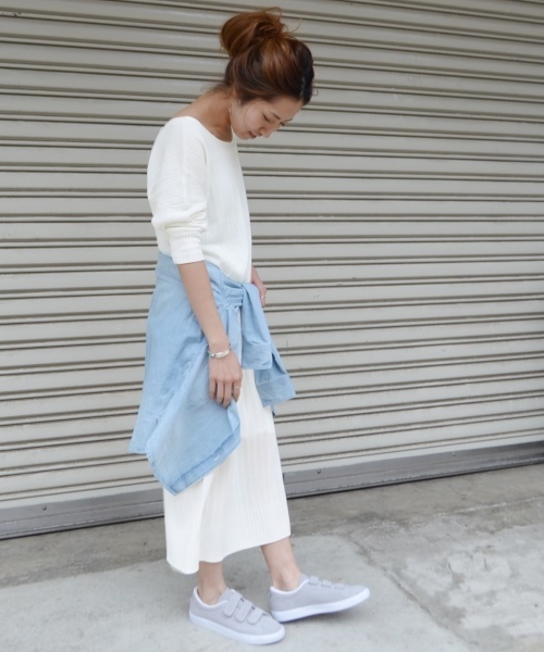 FRAMeWORK(フレームワーク)の「リブアミ ロングワンピース◆(ワンピース・レディース・グレー/ホワイト/ブラック・FREE)」の15枚目の写真