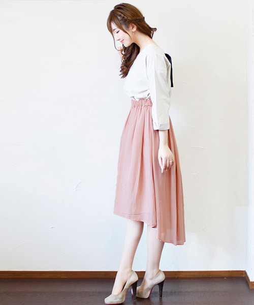 BLUEEAST（ブルーイースト）の「イレギュラーヘム・カラフルスカート（スカート・レディース・ブルー/イエロー/ライトグレー/ピンク・MEDIUM）」の15枚目の写真