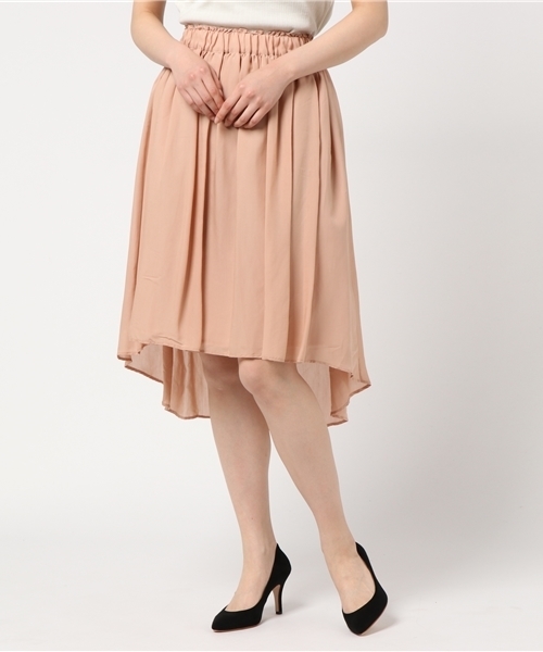 BLUEEAST（ブルーイースト）の「イレギュラーヘム・カラフルスカート（スカート・レディース・ブルー/イエロー/ライトグレー/ピンク・MEDIUM）」の4枚目の写真