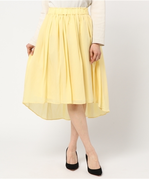 BLUEEAST（ブルーイースト）の「イレギュラーヘム・カラフルスカート（スカート・レディース・ブルー/イエロー/ライトグレー/ピンク・MEDIUM）」の3枚目の写真