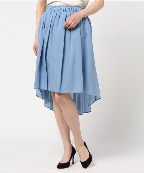 BLUEEAST（ブルーイースト）の「イレギュラーヘム・カラフルスカート（スカート・レディース・ブルー/イエロー/ライトグレー/ピンク・MEDIUM）」の2枚目の写真