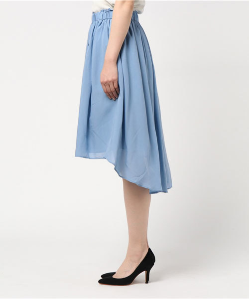 BLUEEAST（ブルーイースト）の「イレギュラーヘム・カラフルスカート（スカート・レディース・ブルー/イエロー/ライトグレー/ピンク・MEDIUM）」の5枚目の写真