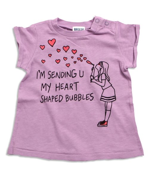 BREEZE（ブリーズ）の「3柄ガールズモチーフTシャツ（Tシャツ/カットソー・キッズ・ライム/チャコール/パープル・140/100/120/110/130/90/80/70）」の9枚目の写真