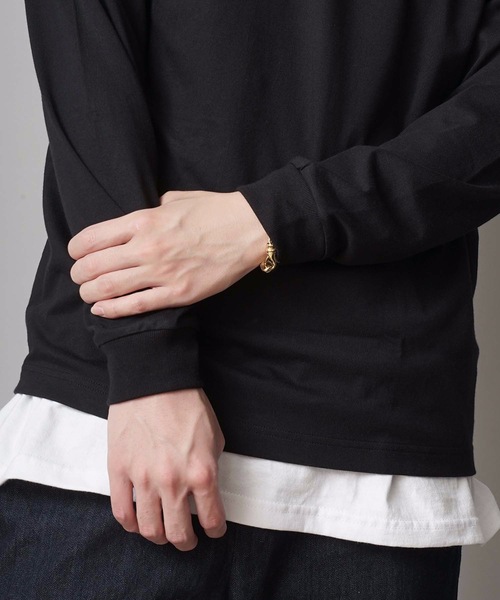 HANES(ヘインズ)の「【HANES/ヘインズ】BEFFY LONGSLEEVE TEE/ビーフィー/ロンT/無地/ユニセックス ヘビーウェイト(Tシャツ/カットソー・メンズ・ホワイト/ネイビー/グレー/ブラック/チャコールグレー・LARGE/X-LARGE/MEDIUM/SMALL/X-SMALL)」の11枚目の写真