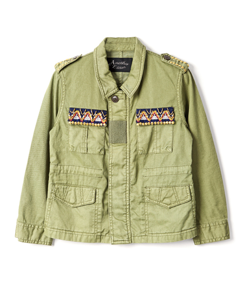 Another Edition(アナザーエディション)の「AE JQテープ ミリタリー BLSN(ブルゾン・レディース・ベージュ/オリーブ・SMALL/MEDIUM)」の3枚目の写真