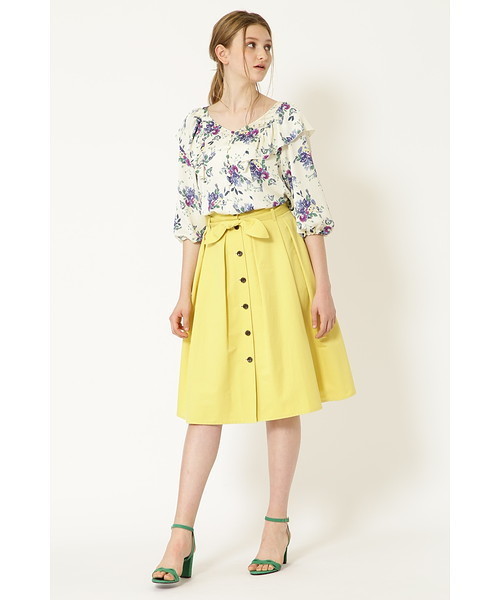JILL STUART(ジルスチュアート)の「ベティフラワープリントブラウス(シャツ/ブラウス・レディース・ベージュ/ネイビー・MEDIUM/SMALL)」の7枚目の写真