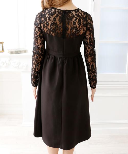 Doula Doula（ドゥーラドゥーラ）の「パーティードレスウエストリボンAラインドレス（ドレス・レディース・ブラック/ネイビー/ベージュ・L/M）」の6枚目の写真