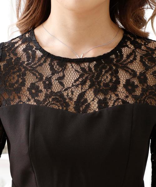 Doula Doula（ドゥーラドゥーラ）の「パーティードレスウエストリボンAラインドレス（ドレス・レディース・ブラック/ネイビー/ベージュ・L/M）」の8枚目の写真