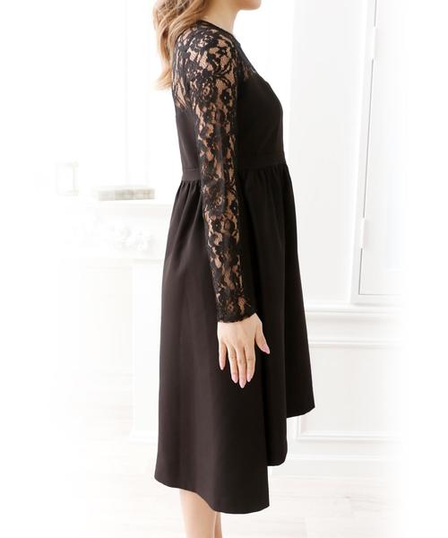 Doula Doula（ドゥーラドゥーラ）の「パーティードレスウエストリボンAラインドレス（ドレス・レディース・ブラック/ネイビー/ベージュ・L/M）」の11枚目の写真