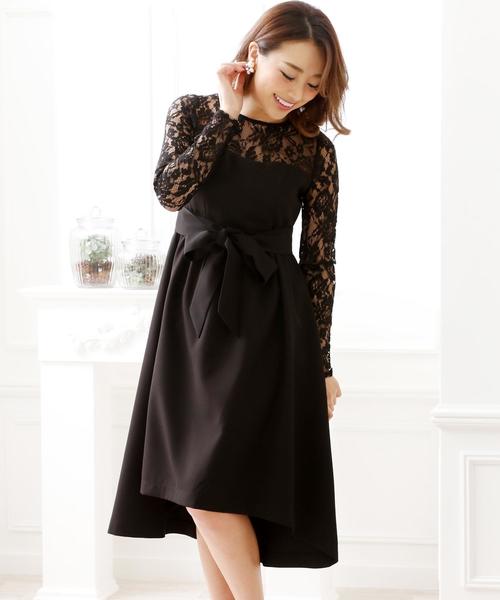 Doula Doula（ドゥーラドゥーラ）の「パーティードレスウエストリボンAラインドレス（ドレス・レディース・ブラック/ネイビー/ベージュ・L/M）」の12枚目の写真