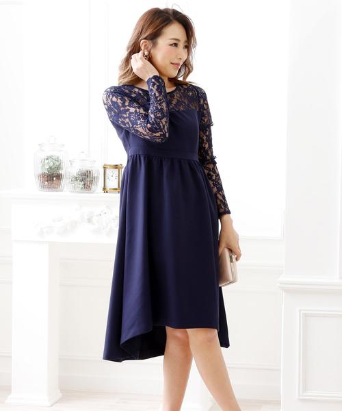 Doula Doula（ドゥーラドゥーラ）の「パーティードレスウエストリボンAラインドレス（ドレス・レディース・ブラック/ネイビー/ベージュ・L/M）」の17枚目の写真