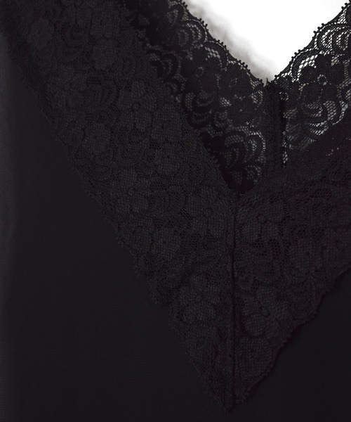 w closet(ダブルクローゼット)の「レース付きアシメヘムワンピース(ワンピース・レディース・オフホワイト/ピンク/ブラック・FREE)」の17枚目の写真