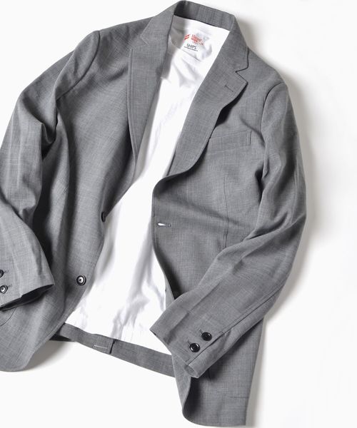 SHIPS(シップス)の「SC: ドライ ストレッチ セットアップ ジャケット□(テーラードジャケット・メンズ・グレー/ネイビー・SMALL/MEDIUM/LARGE/X-LARGE)」の1枚目の写真