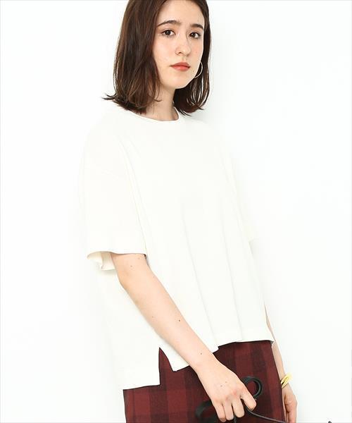 ADAM ET ROPE'（アダムエロペ）の「和紙Ｔシャツ（Tシャツ/カットソー・レディース・ホワイト/ブラック/レッド/スミクロ・FREE）」の2枚目の写真