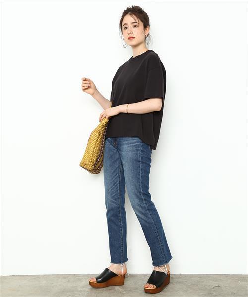 ADAM ET ROPE'（アダムエロペ）の「和紙Ｔシャツ（Tシャツ/カットソー・レディース・ホワイト/ブラック/レッド/スミクロ・FREE）」の18枚目の写真