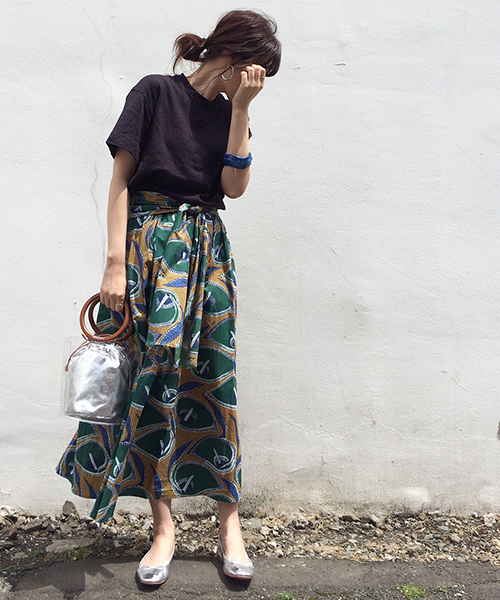 ADAM ET ROPE'（アダムエロペ）の「和紙Ｔシャツ（Tシャツ/カットソー・レディース・ホワイト/ブラック/レッド/スミクロ・FREE）」の22枚目の写真