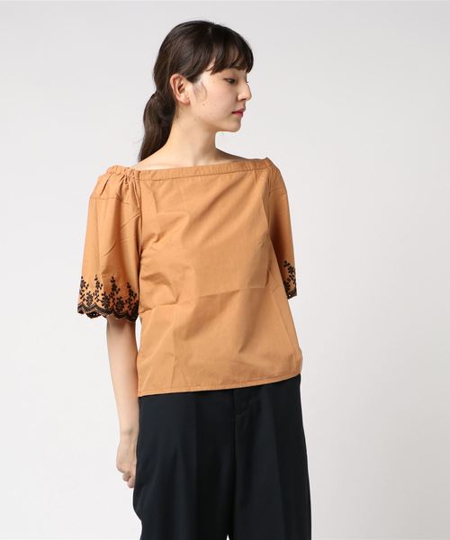 セール 袖刺繍デザインオフショルダーブラウス レディース トップス C3347 神戸レタス シャツ ブラウス Kobe Lettuce コウベレタス のファッション通販 Zozotown