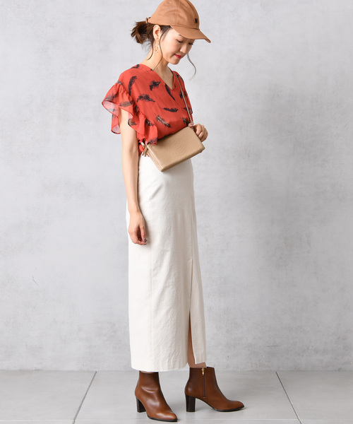 DouDou（ドゥドゥ）の「細コール天タイトスカート（スカート・レディース・オフホワイト/オリーブ/ピンク・36/38）」の11枚目の写真