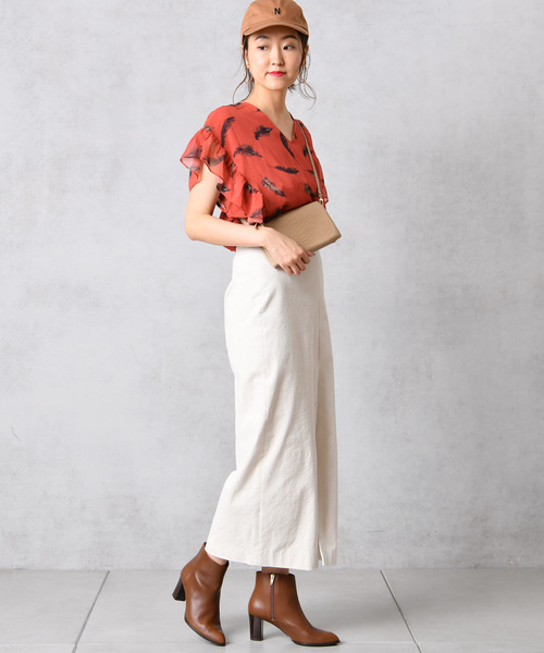 DouDou（ドゥドゥ）の「細コール天タイトスカート（スカート・レディース・オフホワイト/オリーブ/ピンク・36/38）」の12枚目の写真