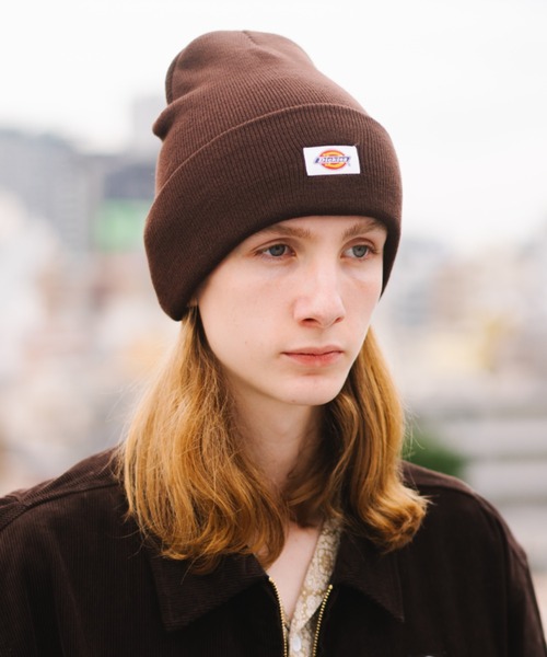 Dickies(ディッキーズ)の「Dickies KNIT WATCH / ディッキーズ オーバルロゴ ピスネーム付 ワッチキャップ(ニットキャップ/ビーニー・メンズ・ブラック/パープル/ネイビー/ブラウン/レッド/イエロー/チャコール/ダークブラウン/ブラック系その他/オレンジ/オフホワイト/カーキ/ブルー/グリーン・FREE)」の6枚目の写真