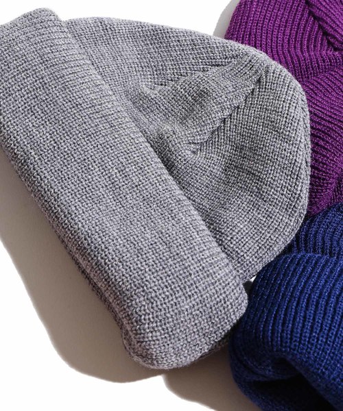 WEGO（ウィゴー）の「WEGO/2WAYロールニットキャップ（ニットキャップ/ビーニー・メンズ・ブラック/パープル/ネイビー/レッド/マスタード/杢グレー/イエロー系その他/オレンジ系その他・FREE）」の3枚目の写真